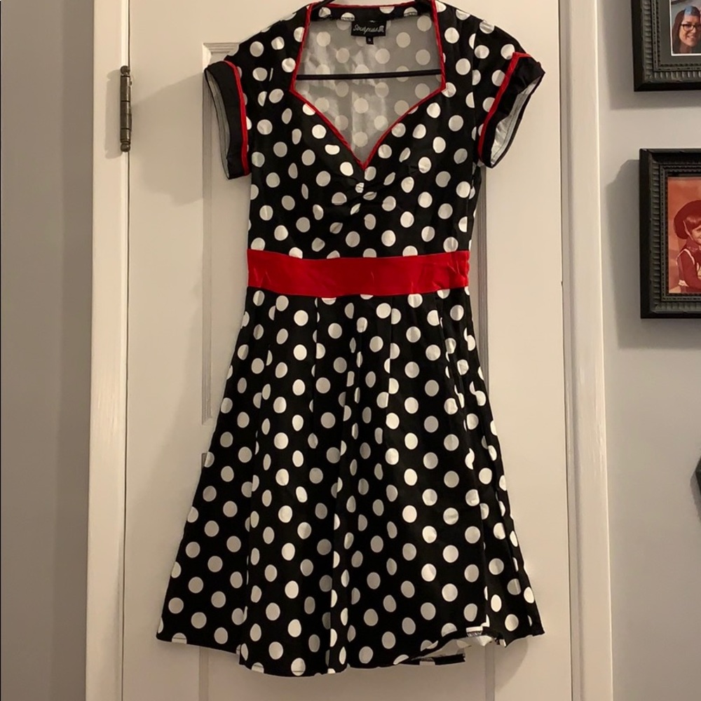 Sourpuss polka dot Pinup Dress small